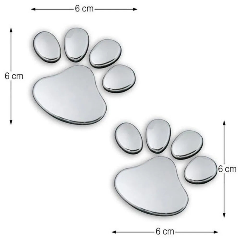 2PCS Auto Accessories Car Sticker Paw 3D Animal Dog Cat Footprint Decal Car PVC sticker car decal [CAR]