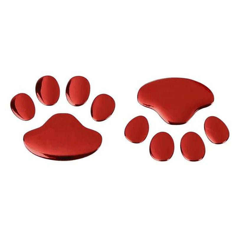 2PCS Auto Accessories Car Sticker Paw 3D Animal Dog Cat Footprint Decal Car PVC sticker car decal [CAR]