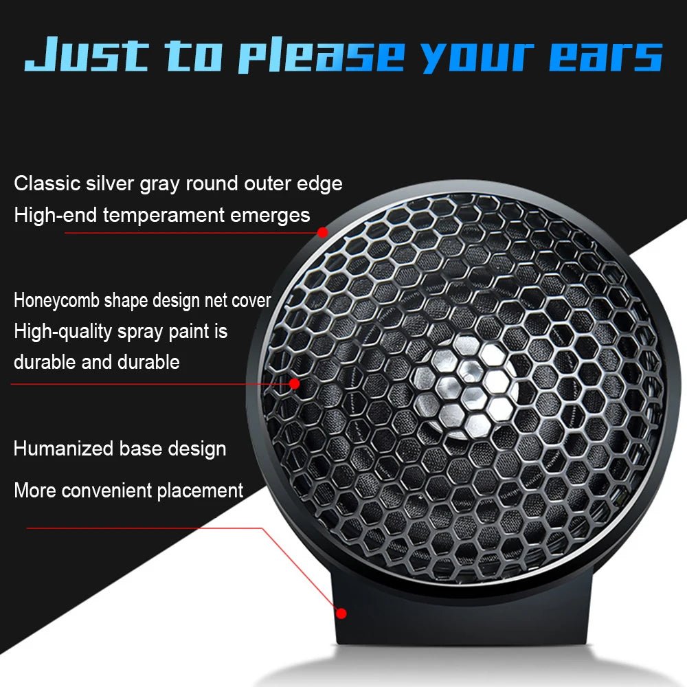 2pcs Car Tweeter Loudspeaker 150W 4Ohm Audio Subwoofer Silk Film for Car Modification Car Audio Modification Nondestructive [CAR]