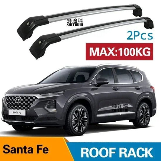 2Pcs Roof bars For HYUNDAI SANTA FE IV (TM )III (DM) [2012-2023]  Aluminum Alloy Side Bars Cross Rails Roof Rack Luggage [CAR]