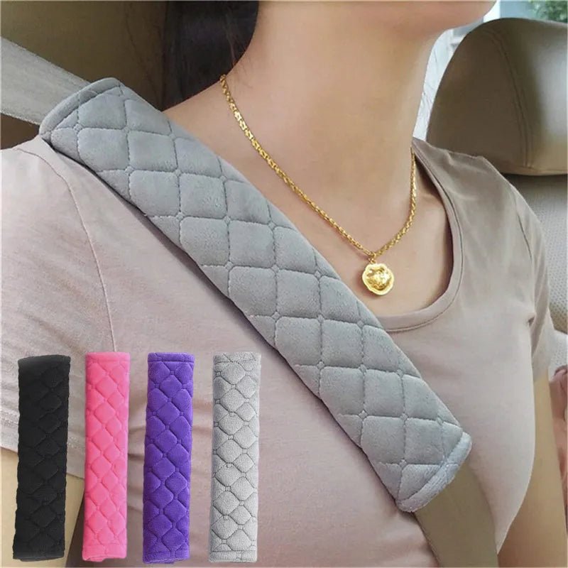 2Pcs Universal Car Seat Belt Cover Adjustable Soft Plush Strap Car Seat Belt Shoulder Pads Auto Accessories [CAR]