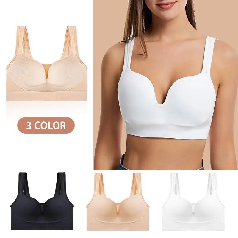 3 Colours Bras for Women  Sports Bra Wireless Unwired Bras Push Up Bra Top Bralette Women's Underwear Without Bones Frame Bras [GRM] [UND]