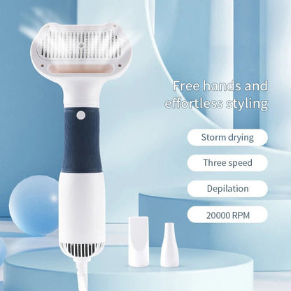 3 in1 Pet Dog Dryer Quiet Dog Hair Dryers and Comb Brush Grooming Kitten Cat Hair Comb Puppy Fur Blower Low Noise Temperature [PET]