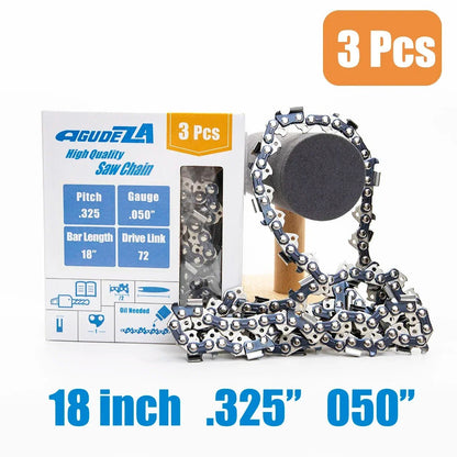 3 Pcs 18 Inch Saw Chain .325 Pitch 050" Gauge 72 DL Chainsaw Chain Garden Tools Chainsaw Blades Replacement [TOL]