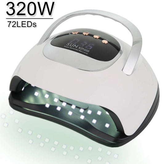 320W Nail Dryer Machine 72 LEDs UV LED Lamp for Nails Gel Polish Curing Manicure Lamp 10/30/60/99s Timer LCD Display [BEU]