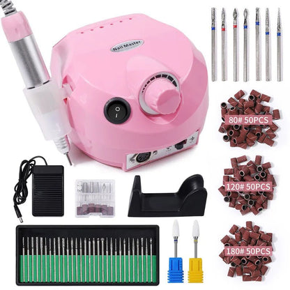 35000rpm Professional Nail Drill Machine Mill for Manicure Nails Lathe Gel Drills Polisher Milling Cutter Electric File Sander [BEU]