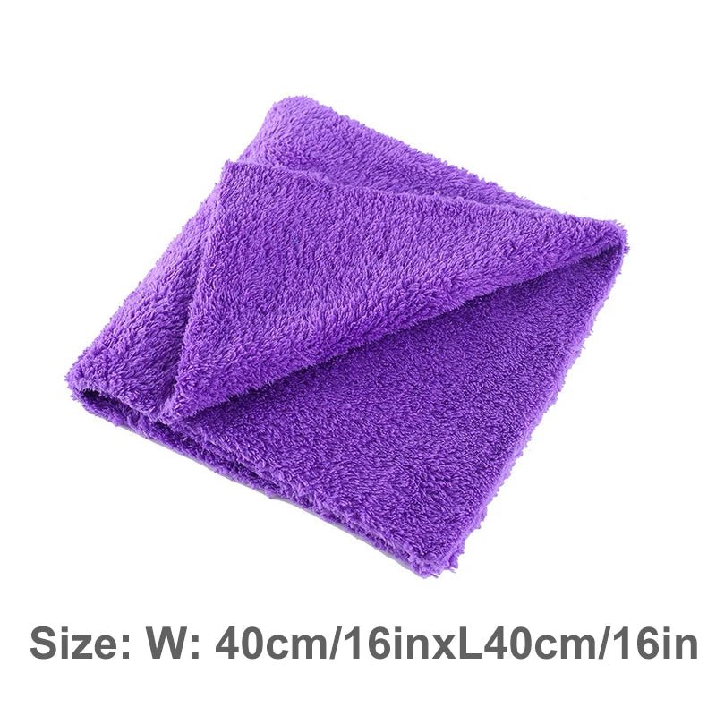 3/5/10pcs Car Wash Microfiber Towel Cleaning Drying Car Polishing Cloth Soft Edgeless Car Detailing Waxing Towel 40X40CM 350GSM [CAR] [DTL]