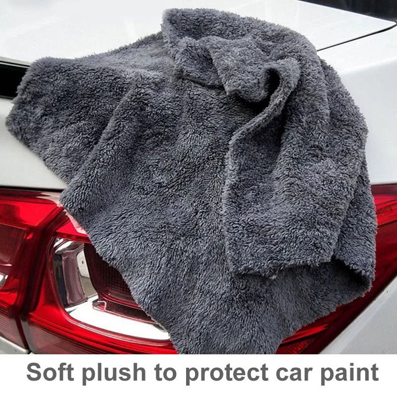 3/5/10pcs Car Wash Microfiber Towel Cleaning Drying Car Polishing Cloth Soft Edgeless Car Detailing Waxing Towel 40X40CM 350GSM [CAR] [DTL]