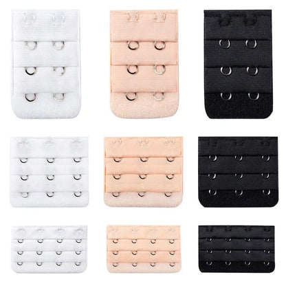 3/5pcs Bra Extender Strap Extension 3 Hooks 2 Rows Women Intimates Lengthened Bra Hook Extenders Womens Accessories 2/3/4 Buckles [GRM] [UND]