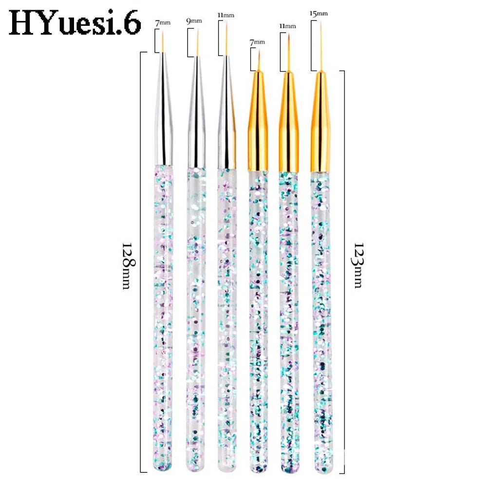 3/5pcs Professional Nail Art Brushes Set Long Thin French Liner Striping Dotting Painting Pen DIY Manicure Tools [BEU]