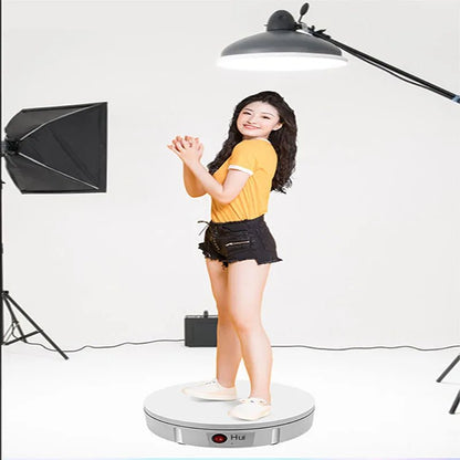 360° Booth Rotating Machine Turntable Display Backdrop Stand Photography Accessories Shooting Quiet Remote Photo Studio Camera [PHO]