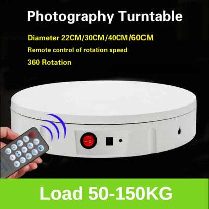 360° Booth Rotating Machine Turntable Display Backdrop Stand Photography Accessories Shooting Quiet Remote Photo Studio Camera [PHO]