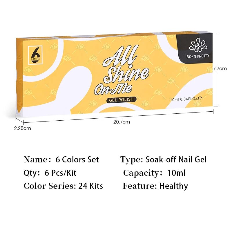 3/6PCS Gel Nail Polish Set Macaroon Color Gel Semi Permanent UV Led Varnish Nail Art Design Soak Off Nail Gel Set [BEU]