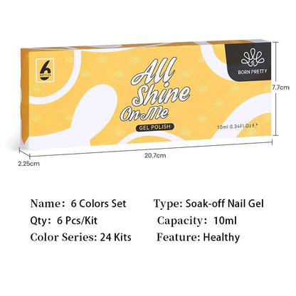 3/6PCS Gel Nail Polish Set Macaroon Color Gel Semi Permanent UV Led Varnish Nail Art Design Soak Off Nail Gel Set [BEU]