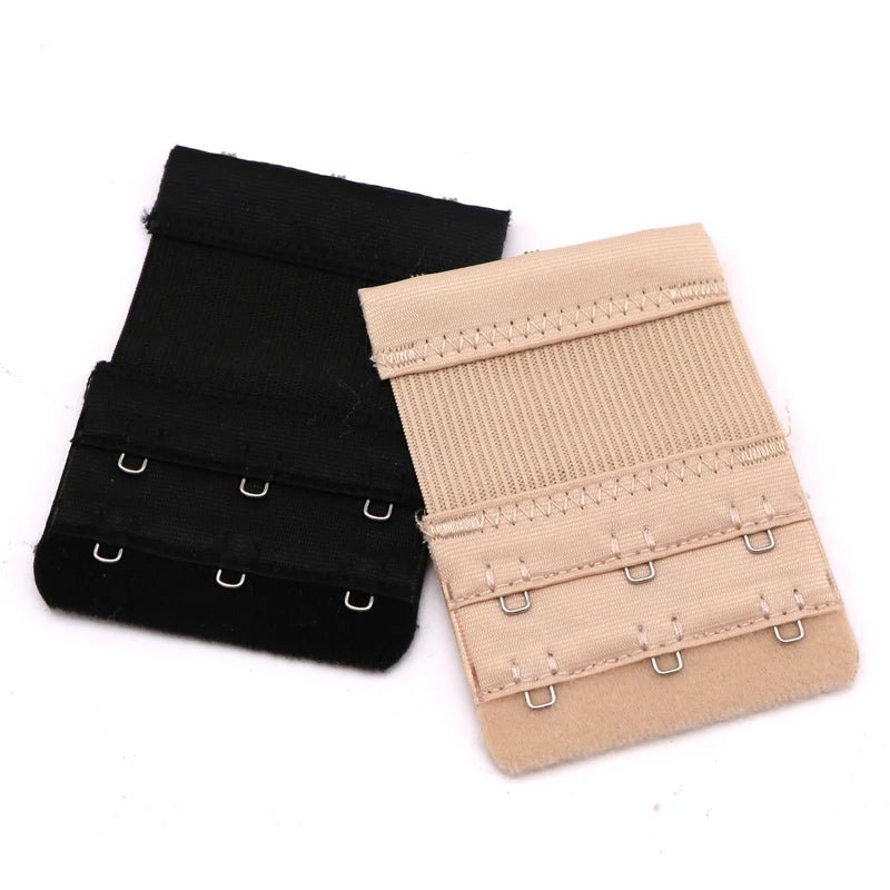 3PC Ladies Bra Extenders Strap Extensions 3 Hooks 2 Rows Belt Buckle Elastic Bra Hook Extender For Bra Underwear Belt Adding [GRM] [UND]