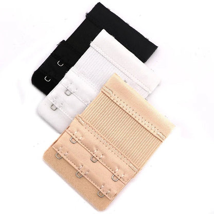 3PC Ladies Bra Extenders Strap Extensions 3 Hooks 2 Rows Belt Buckle Elastic Bra Hook Extender For Bra Underwear Belt Adding [GRM] [UND]