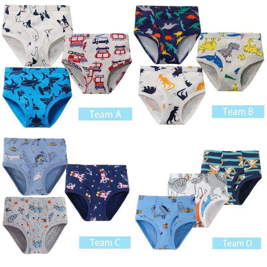 3Pc/Lot Baby Boys Underwear ComfortSoft Waistband Briefs Cotton Panties [GRM] [UND]