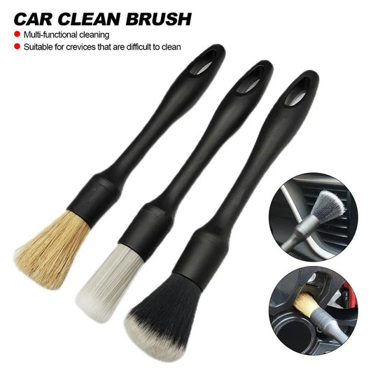 3PCS Car Detailing Brush Super Soft Auto Interior Detail Brush With Synthetic Bristles Car Dash Duster Brush Accessories [CAR] [DTL]