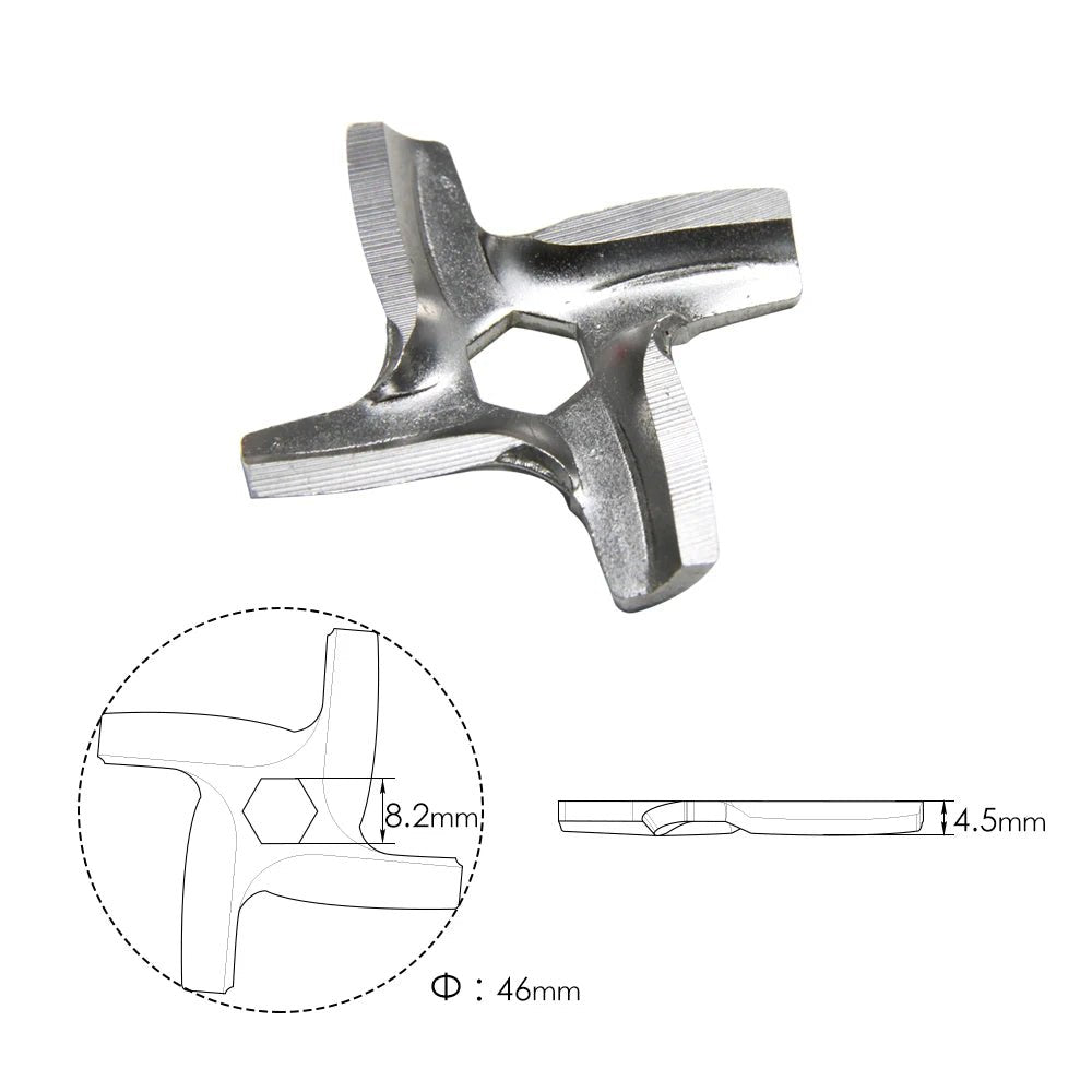 3pcs Meat Grinder Knife Mincer Blade Kitchen Appliance Spare Parts for Moulinex HV2 HV3 HV4 HV6 HV8 ME406 ME420 ME605 ME650 [HAP]