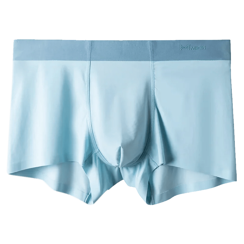 3Pcs Sexy Seamless Boxer Men Underwear Ice Silk Graphene Antibacterial Boxershorts Underpants Panties Underwear Trunks 5XL [GRM] [UND]