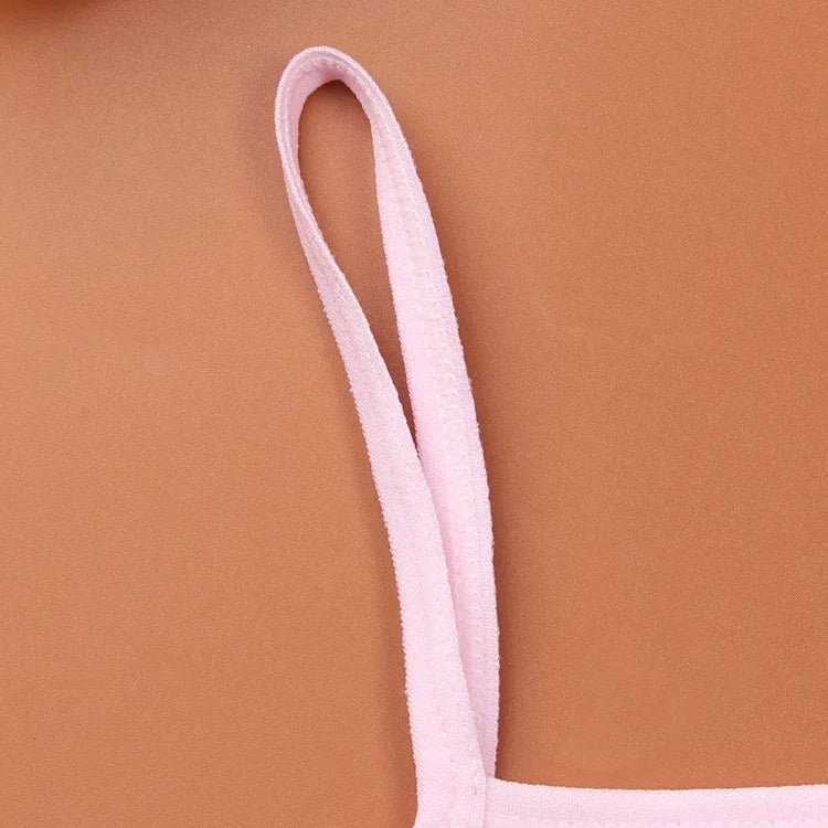 3PCS/LOTcotton young girls training bra 8-13 years old children bras Condole belt vest kids bra camisole for child [GRM] [UND]