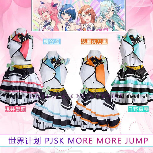 4 Color MORE JUMP Kiritani Haruka Hanasato Minori Momoi Airi Hinomori Shizuku Cosplay Anime Project Sekai Colorful Stage Costume [COS]