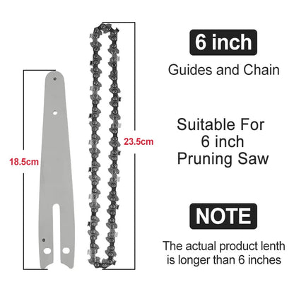 4 inch 6 inch Chain Guide Electric Chainsaw Chains and Guide Used For Logging And Pruning Electric Saw Parts Garden Tool [TOL]