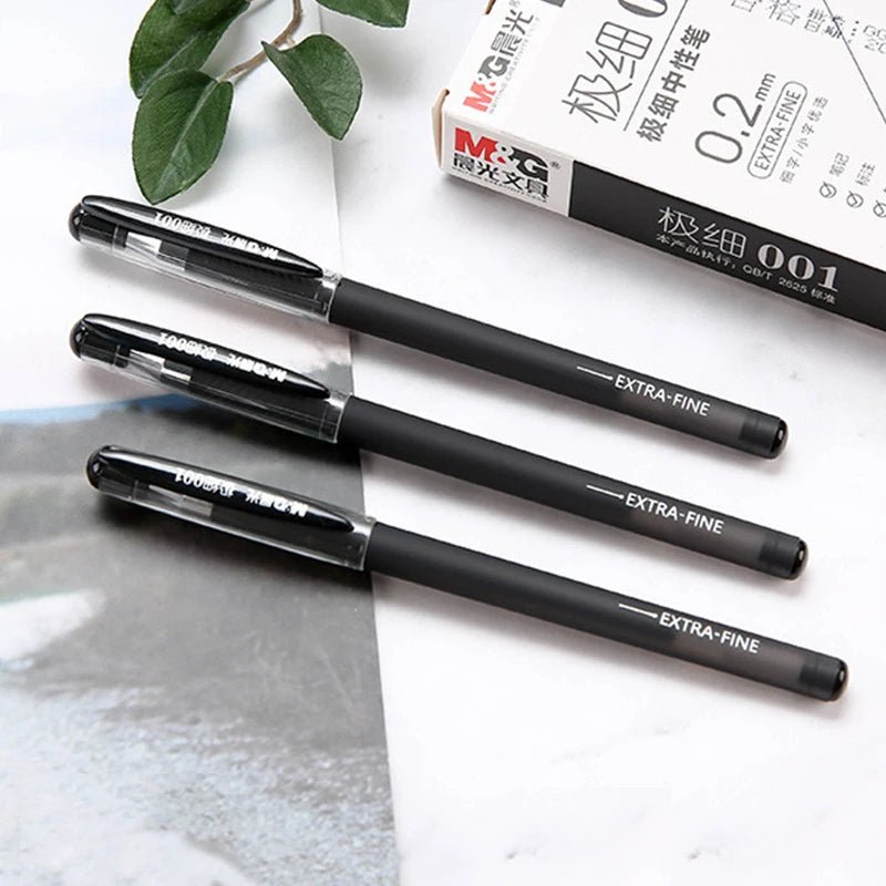 4 pcs/lot 0.15mm 0.2mm 0.35mm Gel Pen Kawaii Simple Neutral Pen For Kids Gifts School Office Writing Supplies Student Stationery [STA]