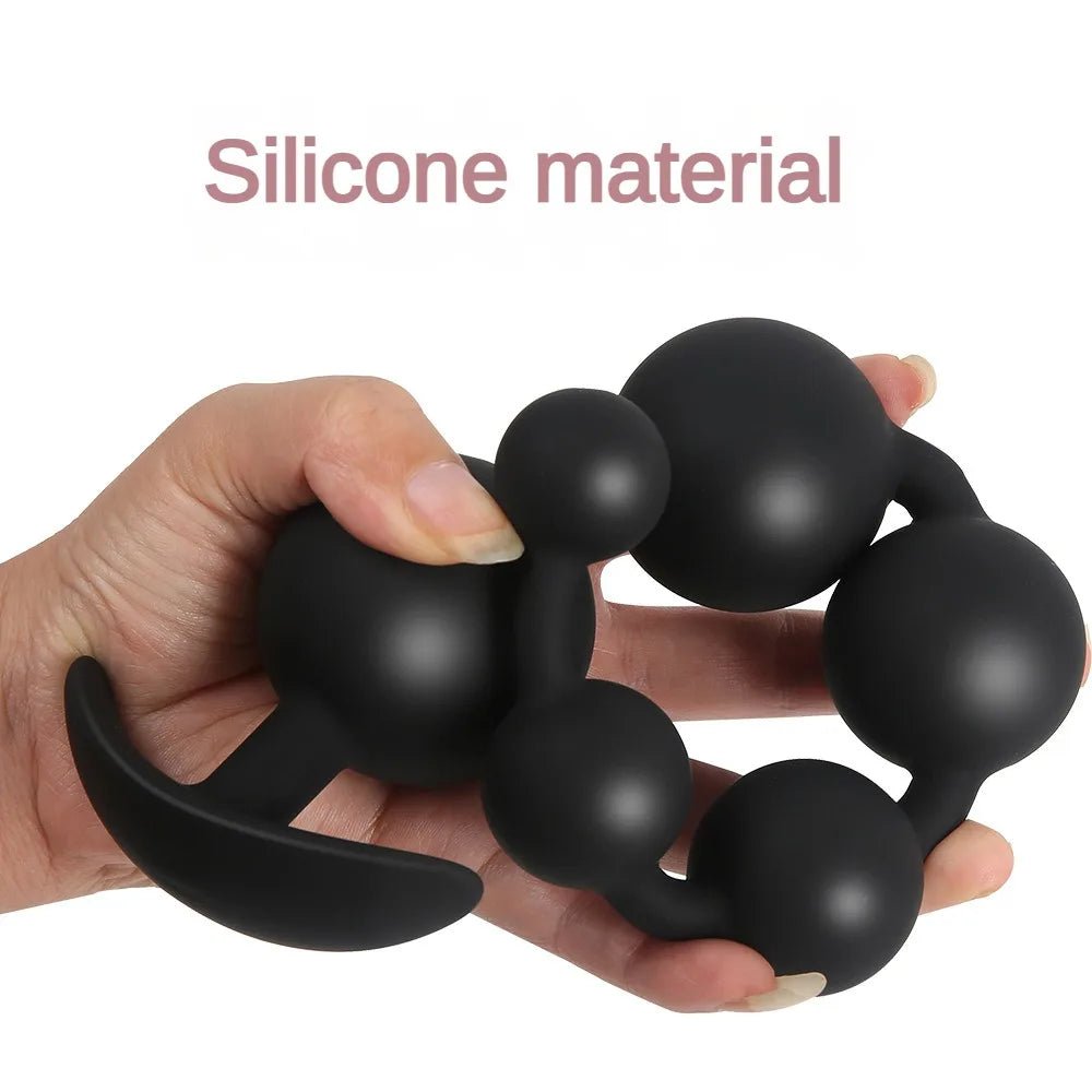 4 Sizes Silicone Anal Beads Anal Plug Butt Plug Pull Beads Dildo Masturbator Anal Dilator Adult Sex Toys For Woman Men Sex Shop [ADL]