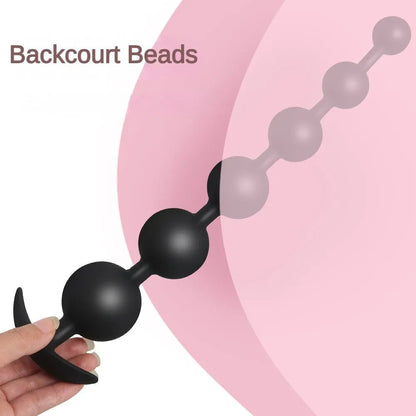 4 Sizes Silicone Anal Beads Anal Plug Butt Plug Pull Beads Dildo Masturbator Anal Dilator Adult Sex Toys For Woman Men Sex Shop [ADL]