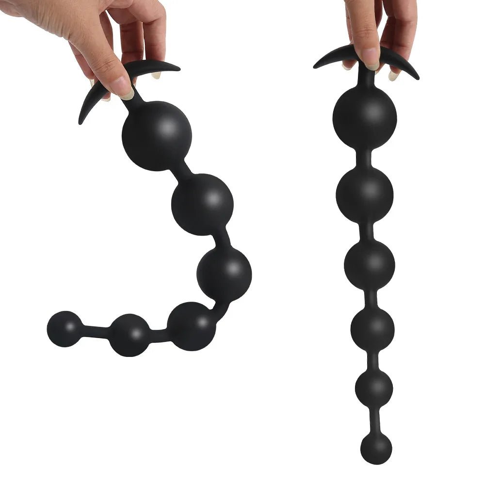 4 Sizes Silicone Anal Beads Anal Plug Butt Plug Pull Beads Dildo Masturbator Anal Dilator Adult Sex Toys For Woman Men Sex Shop [ADL]
