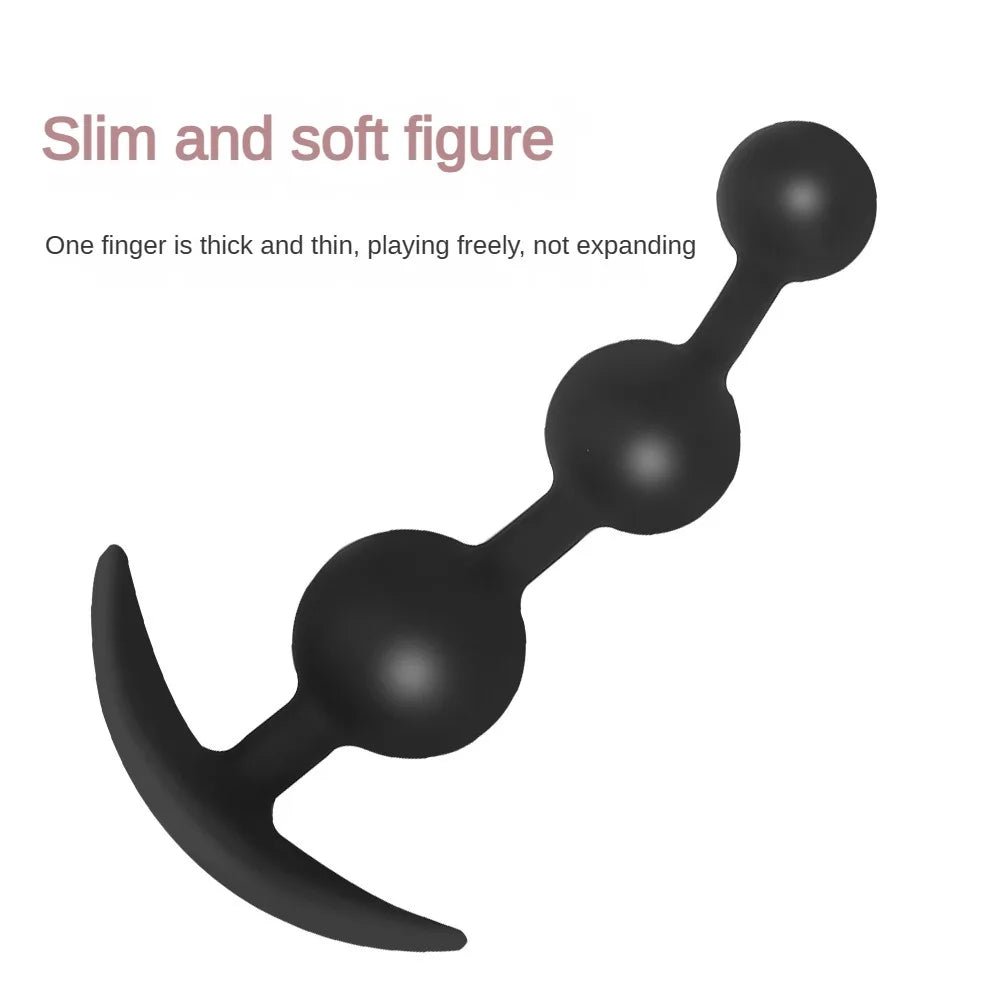 4 Sizes Silicone Anal Beads Anal Plug Butt Plug Pull Beads Dildo Masturbator Anal Dilator Adult Sex Toys For Woman Men Sex Shop [ADL]
