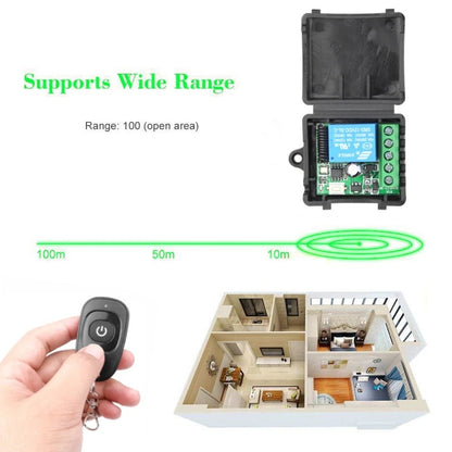 433Mhz Universal Wireless Remote Control Switch DC 12V 1CH Relay Receiver Module RF Transmitter Learning Button Remote Control [HAP]