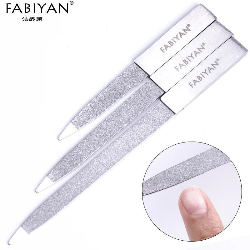 4/5/6 Inch Nail Art File Stainless Steel Metal Cuticle Pusher Remover Double Sides  Scrub Buffer Grinding Manicure Pedicure Tool [BEU]