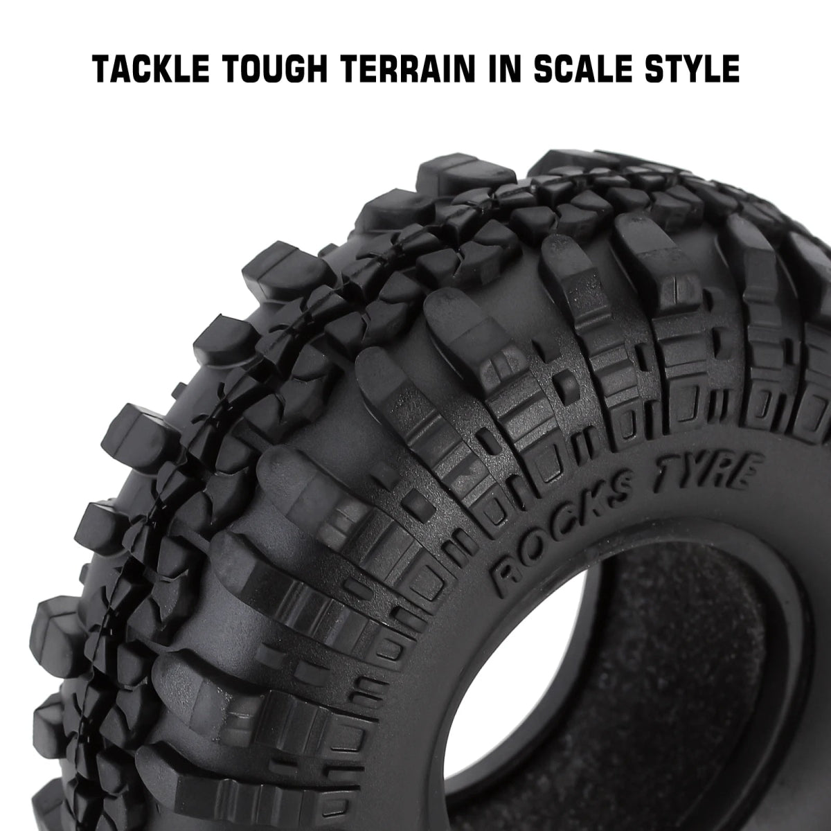 4PCS 1.9" Rubber Tyre / Wheel Tires for 1:10 RC Rock Crawler Axial SCX10 90046 AXI03007 Tamiya CC01 D90 D110 [TOYS]