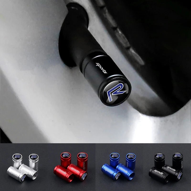 4pcs Aluminum alloy Emblem Car Tire Valve Cap Tyre Air Stems Caps For VOLVO S60 V60 XC60 S60 V40 Auto Accessories [CAR]