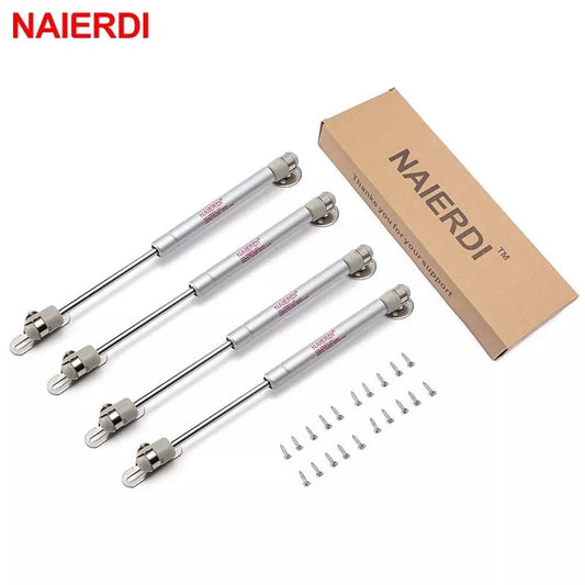 4PCS NAIERDI Cabinet Door Gas Spring Hinges 6-15KG Kitchen Cupboard Hydraulic Hinge Strut Lid Support Box Furniture Hardware [HOM]