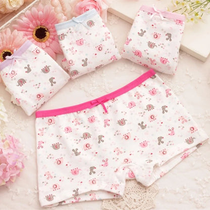 4Pcs/lot Cartoon Kids Girl Underwear For Baby Children's Boxer Underpants Briefs Girls Underwear Pants For 2-9 Y [GRM] [UND]