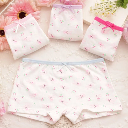 4Pcs/lot Cartoon Kids Girl Underwear For Baby Children's Boxer Underpants Briefs Girls Underwear Pants For 2-9 Y [GRM] [UND]