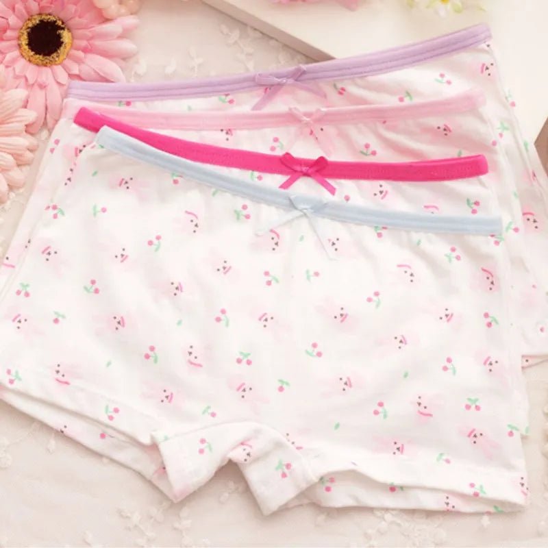 4Pcs/lot Cartoon Kids Girl Underwear For Baby Children's Boxer Underpants Briefs Girls Underwear Pants For 2-9 Y [GRM] [UND]