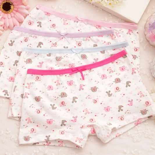 4Pcs/lot Cartoon Kids Girl Underwear For Baby Children's Boxer Underpants Briefs Girls Underwear Pants For 2-9 Y [GRM] [UND]