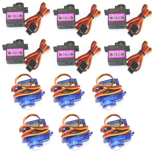 5 / 10 / 20pcs MG90S Metal Gear Digital 9g Servo SG90 For Rc Helicopter Plane Boat Car MG90 9G Trex 450 RC Robot Helicopter [TOYS]