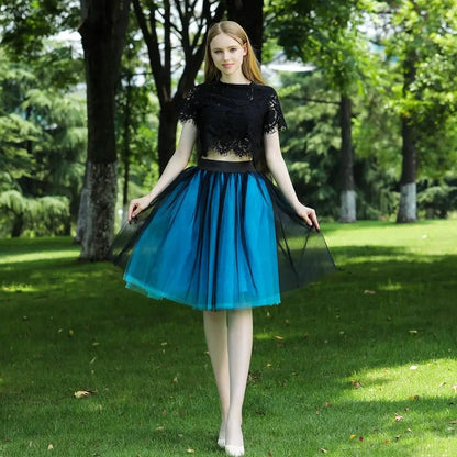 5 Layers 60cm Midi Tulle Skirt Princess  Womens Adult Tutu Fashion Clothing Faldas Saia Femininas Jupe Summer Style [WOM]