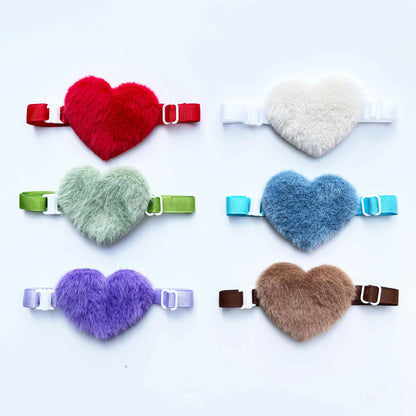 50/100pcs Valentine's Day Dog Bow Ties Heart Shape Bowties Neckties Small Dog Collars Adjustable Pet Bowtie Dog Grooming Product [PET]