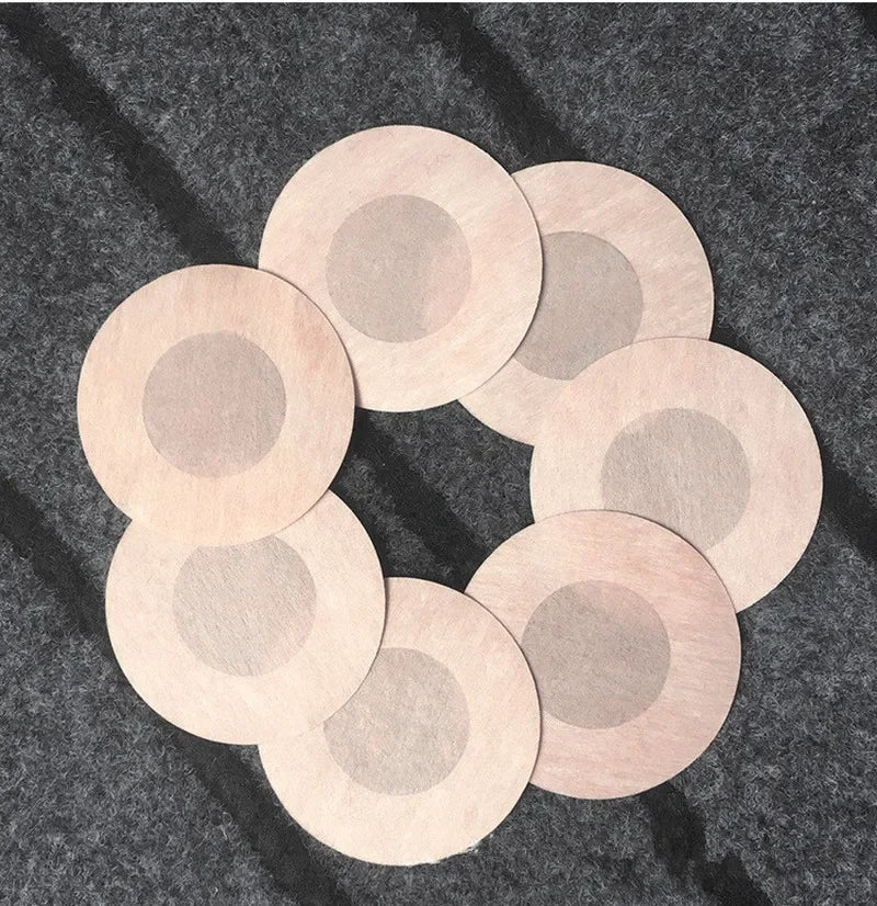 50pcs Women's Invisible Breast Lift Tape Overlays on Bra Nipple Stickers Chest Stickers Adhesivo Bra Nipple Covers Accessories [GRM] [UND]