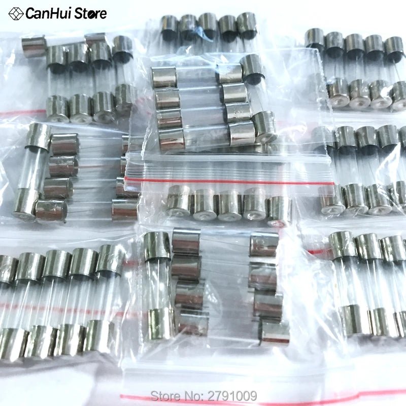 50PCS/LOT 10 Kinds 5x20mm Fast Glass Fuse Kit In Package 0.2A 0.5A 1A 2A 3A 5A 6A 8A 10A 15A /250V 5*20 Insurance Tube Package [HOM]