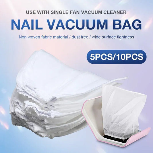 5/10pcs Nail Dust Collector Bag Vacuum Cleaner Nail Art Dust Suction Collection Bags Replacement Bag Manicure Nail Dust Equiment [BEU]