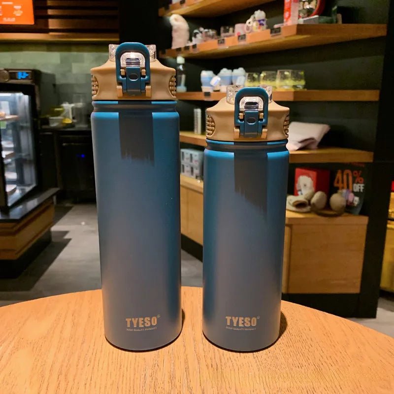 530/750 Thermos Mug With Straw Stainless Steel Thermal Insulation Straight Cup Thermal Water Bottle Tumbler Thermocup 1pcS [MUG]