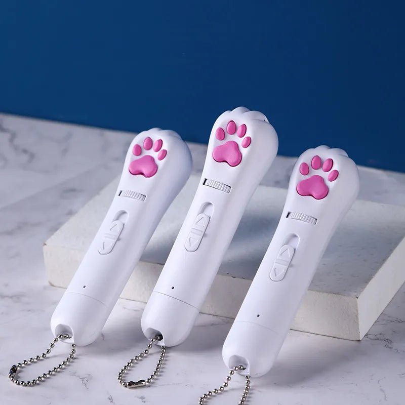 6 in 1 USB Pet LED 1 mw Laser Cat Laser Transform pattern Rechargeable Toy Interactive Bright Animation Pointer Light Pen Toys [PET]