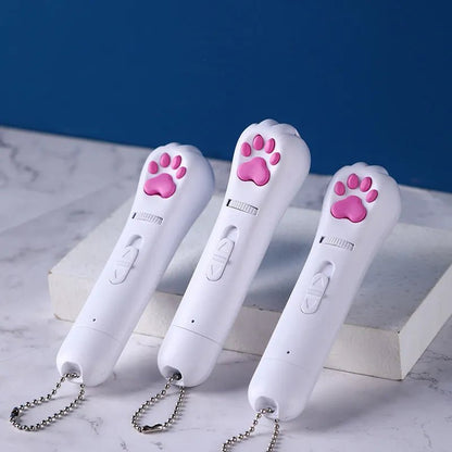 6 in 1 USB Pet LED 1 mw Laser Cat Laser Transform pattern Rechargeable Toy Interactive Bright Animation Pointer Light Pen Toys [PET]